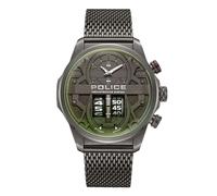 Police Herren Armbanduhr Analog Uhr Green/Black 44mm Edelstahl Armband Uhr Chronograph Sportuhr