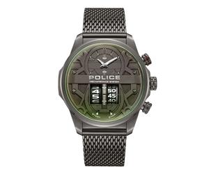 Police Herren Armbanduhr Analog Uhr Green/Black 44mm Edelstahl Armband Uhr Chronograph Sportuhr