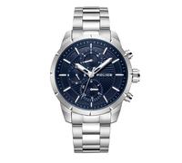 Police Herren Armbanduhr Chronograph Edelstahl Blau 42mm - Herrenuhr Chronograph Armbanduhr Blau