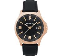 Police Herren Chronograph Quarz Uhr mit Leder Armband PL.15384JSR/02