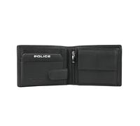 Police Herren Geldbörse aus echtem Leder mit Geschenkbox, Black 88 Classic Two Windows, Klassisch