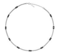 Police Herren-Halskette Radius Stahl/Schwarz PEAGN0078502
