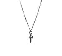 Police Herren-Kette Kudos PEJGN2112802 mit Kreuz-Anhänger Edelstahl Schwarz One Size