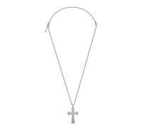 Police Herren Kette Kreuz Silber 50 cm Edelstahl Halskette Anhänger Kette Silberkette Herrenkette