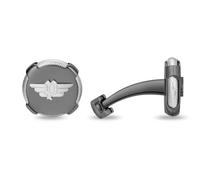 Police Herren Manschettenknöpfe Schwarz/Silber Metall Cufflinks Manschettenknöpfe für Herren Hochzeit Geschenk