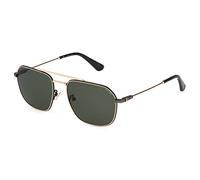POLICE Herren SPLF64 Sonnenbrille, Glänzendes TOTAL Roségold, 60mm - Reisegeeignet, Unisex, Polarisiert, Metallrahmen, Vintage-Design, Premium-Schutz