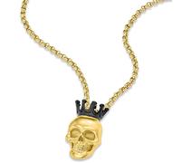 POLICE Herrenkette Iconic Totenkopf mit Krone