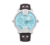 Police Huntley Uhr für Herren in der Farbe Braun mit Armband aus Leder, Wasserdichtigkeit: 5 bar, Gehäusedurchmesser: 48 mm, PEWJA0022002