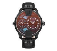 Police Uhr Huntley PEWJA0022001 Herren Schwarz Lederarmband 48 mm 5 bar