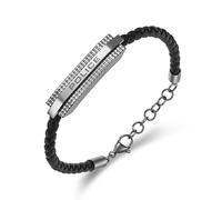 Police Herren Armband Leder Schwarz Edelstahl Herrenarmband Lederkette Lederband Armbänder Herren Lederarmband Herren Lederarmband