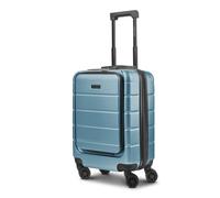 Police Dublin 4 Rollen Kabinentrolley S 54 cm Laptopfach mit Dehnfalte blau