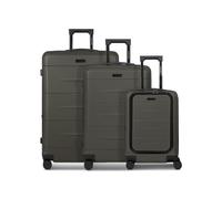 Police Koffer-Set 3-teilig für Damen und Herren | Reise-Trolleys 48 x 30 x 74 cm aus hochwertigem, stoßfestem ABS Material | Doppelrolle & Teleskopgriff | London Serie