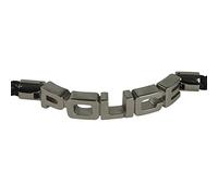 POLICE Leder Armband SIGNATURE Herren Schmuck Edelstahl Schwarz PJ23873BLB.01-L