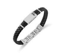 Police Herren-Armband Ridgecord Leder Schwarz PEAGB0079503