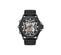 Police Herren Analog Automatik Uhr mit Leder Armband PEWGE1601801