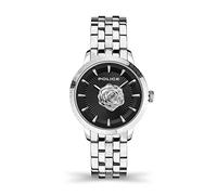 Police Marietas Damen-Armbanduhr Analog Quarz mit Edelstahlarmband, Schwarz/silberfarben, Armband