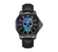 Police Mensor Uhr für Herren in der Farbe Schwarz mit Armband aus Leder, Wasserdichtigkeit: 5 bar, Gehäusedurchmesser: 44 mm, PEWJA0022201