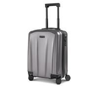 Police New York 4 Rollen Kabinentrolley S 54 cm mit Dehnfalte silberfarben