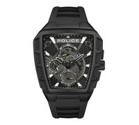 Police Herrenuhr EXTREME PEWGQ0056801 – Edelstahl, schwarzes Silikonarmband