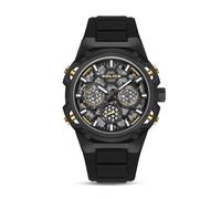 Police Uhr Challenger PEWGQ0071901-OS Edelstahl, schwarzes Silikon Schwarz/Gold Einheitsgröße