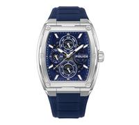 POLICE - REBEL - stainless steel - blue silicon