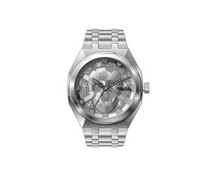 Police Skull Kristall Uhr Einheitsgröße