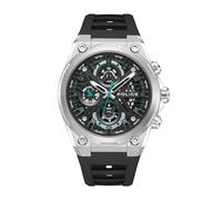 POLICE Sonic Schwarzes Zifferblatt Schwarzes Silikonarmband Herren-Chronograph mit Edelstahlgehäuse