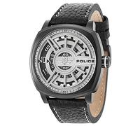 Police Speed Head Herren Uhr analog Quarzwerk mit Leder Armband R1451290002