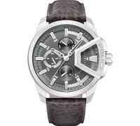 Police Herrenchronograph UNDERLINED PEWJF0005703, Edelstahl/Leder, Silber-Braun, 46 mm, 5 Bar