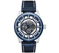 Police Unisex Erwachsene Analog Quarz Uhr mit Leder Armband PL15410JSTBL.04