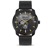 Police Uhren PL15714JSB.61 Herrenuhr Bleder Schwarz/Goldfarben