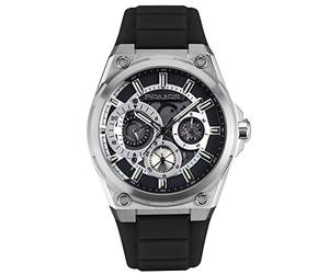 Police Watches salkantay Herren Uhr analog Quarzwerk mit Silikon Armband PEWJQ2203201