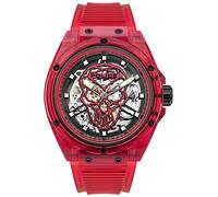 Police Herrenuhr PL15924JPR-16P Automatik, analog, Silikonarmband Ø 44 mm Rot