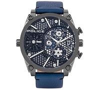Police Watches Vigor Herren Uhr analog Quarzwerk mit Leder Armband PL.15381JSU-61B