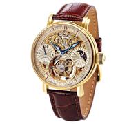Poljot International 3360.T66 Herrenuhr Tourbillon Skeleton Braun/Goldfarben