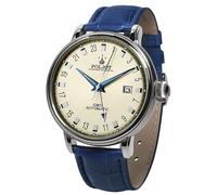 Poljot International 34NH.4200112 Herrenuhr Automatik Jaros GMT Blau/Beige