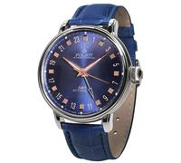 Poljot-International Herren-Armbanduhr Automatik Jaros GMT Blau 34NH.4200114