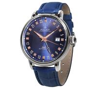 Poljot-International Herren-Armbanduhr Automatik Jaros GMT Blau