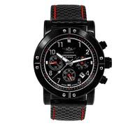 Poljot Pilot P-Sports 43.S 31681 Uhr mit Stoppuhr russisch mechanische Handaufzug Armband Uhr Sport Surfer Schwarz