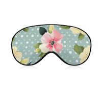 Polka Dots Blumen Augenmaske, Seite Schlafmaske Licht Augenbinde Schlafmaske Nasenpolster und Gummiband für Kinder Frauen Männer