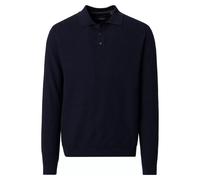 Casa Moda Langarm-Poloshirt Polo-Shirt uni Herren 100% Baumwolle Dunkelblau Gr. L