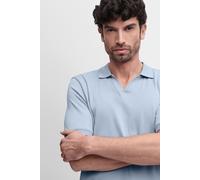 Poloshirt CINQUE "CIBOLL", Herren, Gr. S, hellblau, Jersey, Obermaterial: 100% Baumwolle, unifarben, relaxed fit normal, V-Ausschnitt, Bündchen, Shirts Poloshirt, Polokragen, offene Knopfleiste, Relax