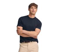 Polo Club Kurzärmliges Schlichtes Baumwoll-T-Shirt Marineblau Logo - T-Shirt Men