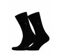 Polo Golf Ralph Lauren Cotton-rib Egyptian-sox-2pk Socken 449655209-black Schwarz 39;41;42;40