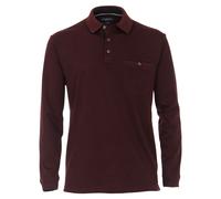 CASAMODA - Polo-Shirt Langarm gestreift rot - Gr. - 4XL