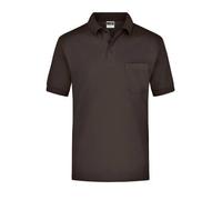 Polo-Piqué Pocket Klassisches Piqué Polohemd mit Brusttasche braun, Gr. M