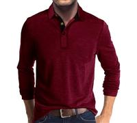 Polo Pullover Herren Pullover mit Polokragen Strick Poloshirt Langarm Winterpullover Pulli Polo Poloshirt Herren L Polo Herren Langarm Weiss Grau T-Shirts Für Herren BaumwollePoloshirt Herren Strick