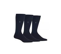 POLO RALPH LAUREN - 3er Pack Gerippten Baumwollsocken - Einheitsgröße 39 bis 45 - Schwarz