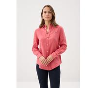 Polo Ralph Lauren Hemdbluse aus reinem Leinen in Rot, Größe XS