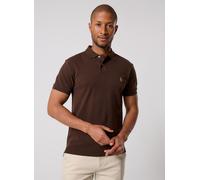 Polo Ralph Lauren Slim Fit Poloshirt aus reiner Baumwolle in Dunkelbraun, Größe M